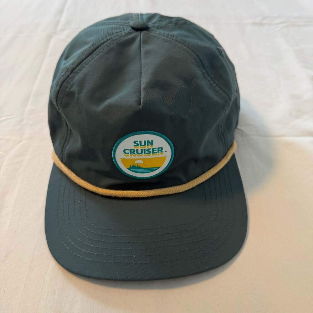 Sun Cruiser Rope Snapback Hat Green Cap